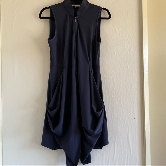 Sun Light Blue Sleeveless Asymmetrical Dress Size 3 - Picture 3 of 15